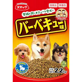 【ケース販売】家族のごはんバーベキュー味2.2kg(1ケース5個入) 4970022010904 ペット 犬用フード 1610160005【別送品】