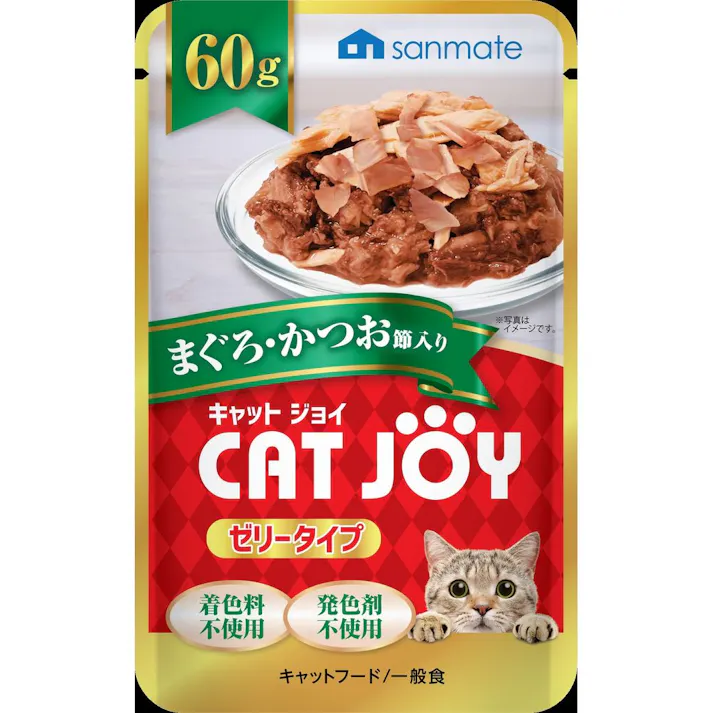 【ケース販売】CATJOY パウチ まぐろ・かつお節入り 60g(1ケース96個入) 4523294011171 ペットフード ウェット パウチ 2120926096【別送品】