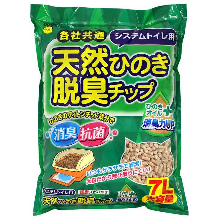【ケース販売】天然ひのき脱臭チップ 7L(1ケース4個入) 4973640500703 ペット用品 猫 2251362004【別送品】