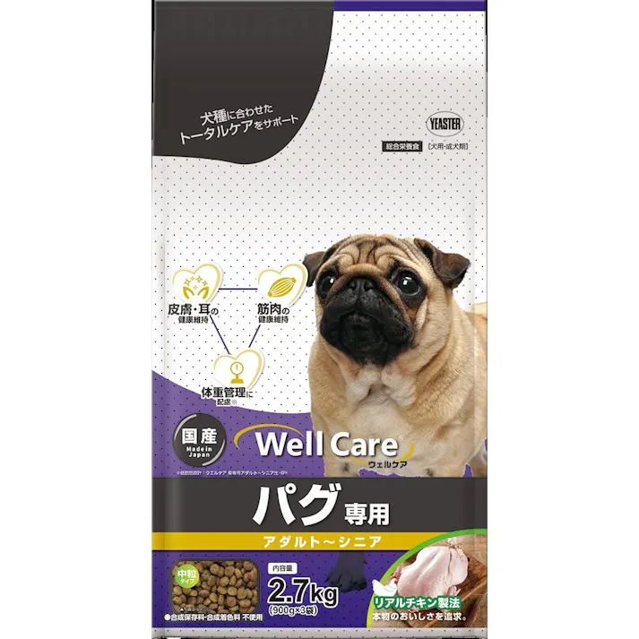 【ケース販売】ウェルケア パグ専用 アダルトーシニア(1ケース4個入) 4970768116564 イースター 2630929004【別送品】