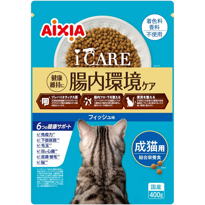 【ケース販売】i CARE キャットドライ フィッシュ味 400g(1ケース12個入) 4580101262362 アイケア 3001371012【別送品】