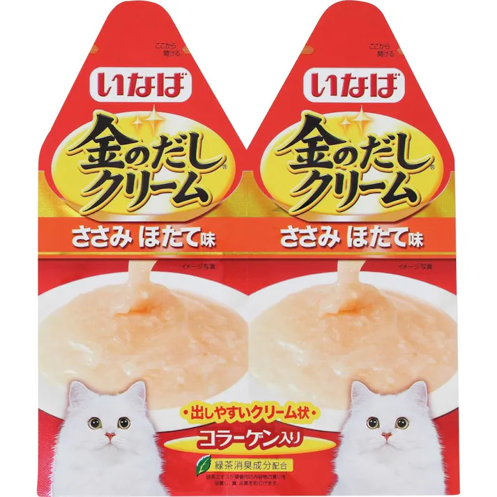 【ケース販売】金のだし クリーム ささみほたて味 60g(1ケース48個入) 4901133617690 猫 3751150048【別送品】