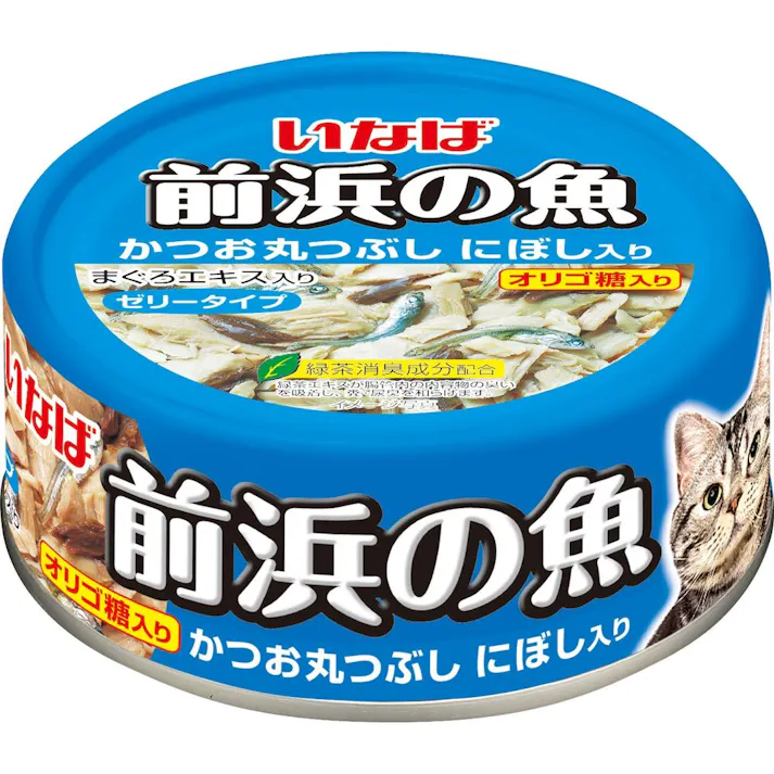 【ケース販売】前浜の魚 かつお丸つぶし にぼし入 115g(1ケース48個入) 猫 3751900048【別送品】