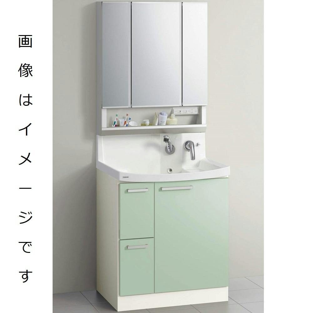 クリナップ 洗面化粧台 ファンシオ BNFL752WTCWEQUBG+M-751NFNC 1面鏡高さ80cm引出しタイプ(扉カラースムースロゼ＋取手カラーブラック＋寒冷地仕様)【別送品】