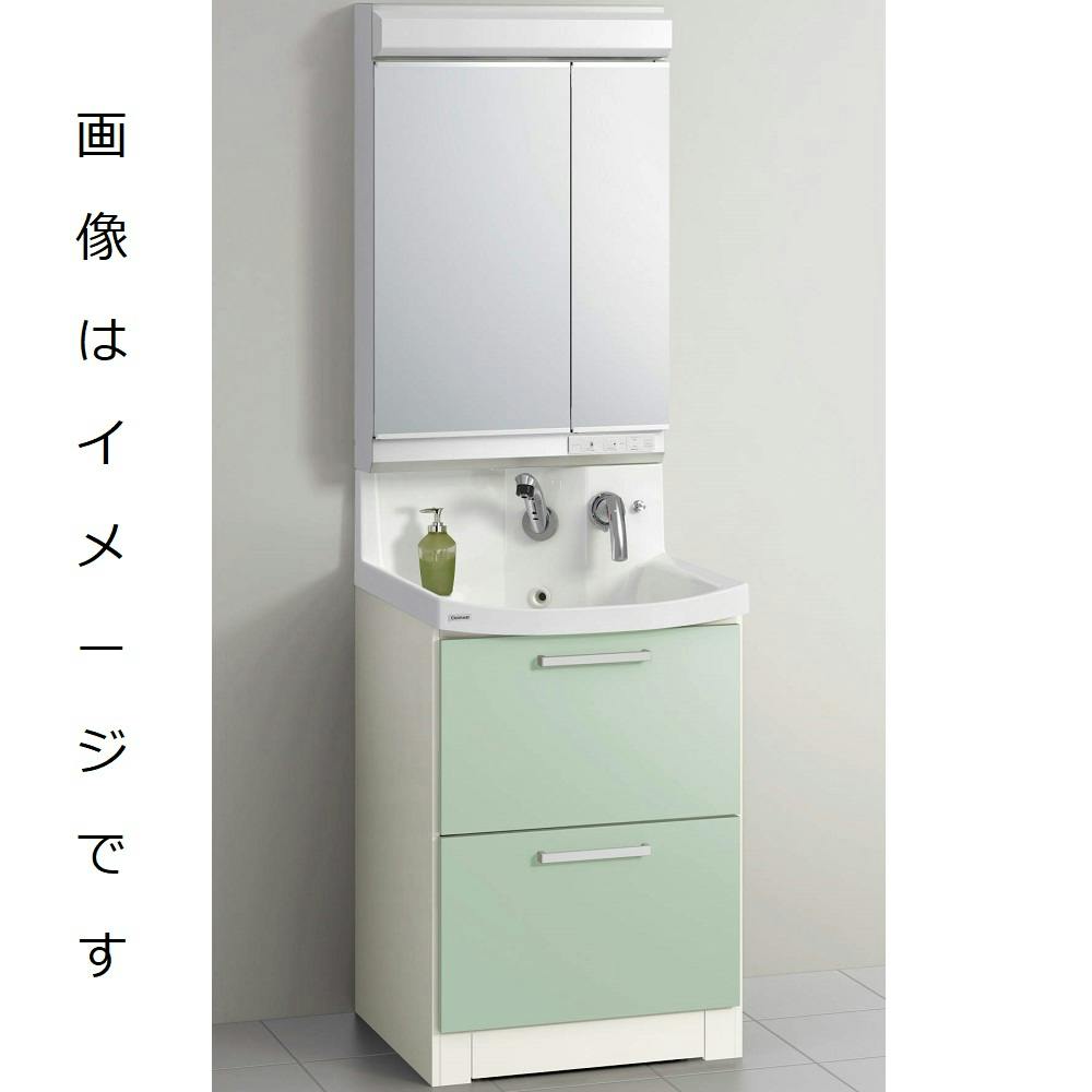 クリナップ 洗面化粧台 ファンシオ BNFL60KWTCWE3MSG+M-601NFNC 1面鏡高さ80cmオールスライド(体重計収納付き)タイプ(扉カラーミルクアッシュ＋取手カラーシルバー＋寒冷地仕様)【別送品】