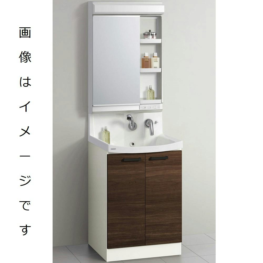 クリナップ 洗面化粧台 ファンシオ BNFH60TNTCWEQSBI+M-602NFNC 2面鏡高さ85cm開きタイプ(扉カラースムースミントグリーン＋取手カラーブラック＋一般地仕様)【別送品】