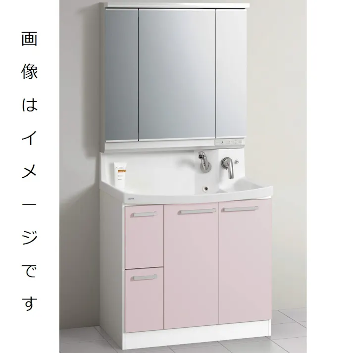 クリナップ 洗面化粧台 ファンシオ BNFL902WTCWC3BSG+M-901NFANE ワイド1面鏡くもり止めコーティングなし高さ80cm引出しタイプ(扉カラーブラウンチェリー+取手カラーシルバー+寒冷地仕様)【別送品】