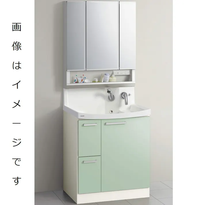 クリナップ 洗面化粧台 ファンシオ BNFL752WTCWC3BBI+M-751NFANE ワイド1面鏡くもり止めコーティングなし高さ80cm引出しタイプ(扉カラーブラウンチェリー+取手カラーブラック+一般地仕様)【別送品】