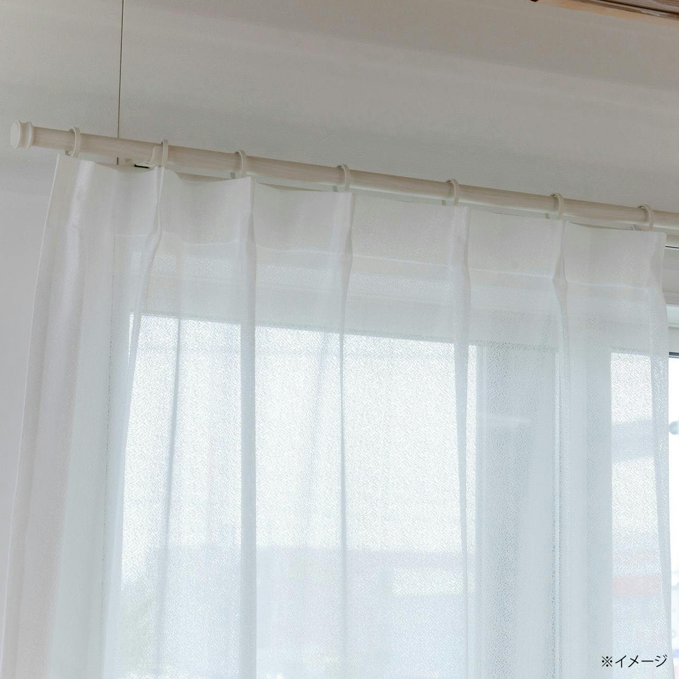 カズマ ミラーレースカーテン フォーカ アイボリー 100×133cm 2枚組