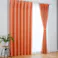 カズマ 遮光無地ドレープカーテン マラコ2 オレンジ 100×190cm 2枚組 2級遮光 形状記憶 洗濯OK アジャスターフック付 タッセル付 BX10045K100190 4538565625377【別送品】