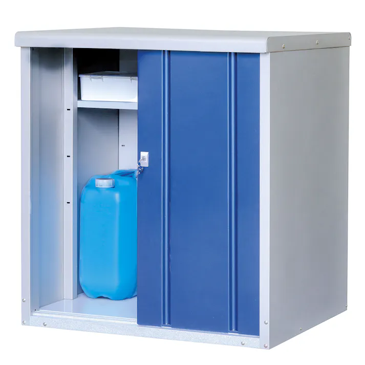 タカヤマ 小型収納庫 ブルー TJS-089B【別送品】