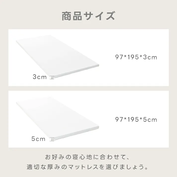 サンリビング 高反発マットレス 97×195×5cm グレー 寝具 布団 寝心地 マットレス 高反発 986115-GY【別送品】