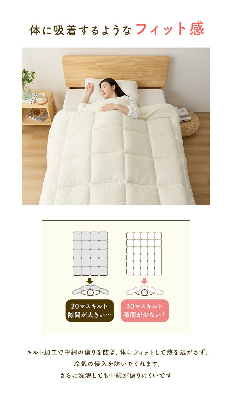 サンリビング ふんわり ホテルスタイル掛け布団 シングルサイズ