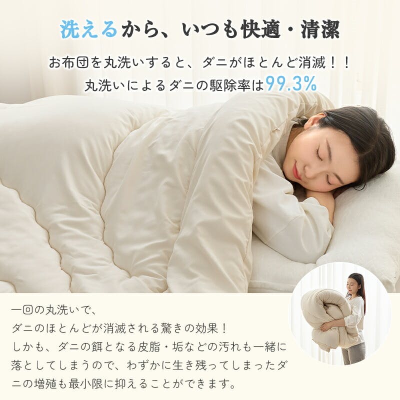 サンリビング 帝人アクフィット 防ダニ掛け布団 シングルサイズ