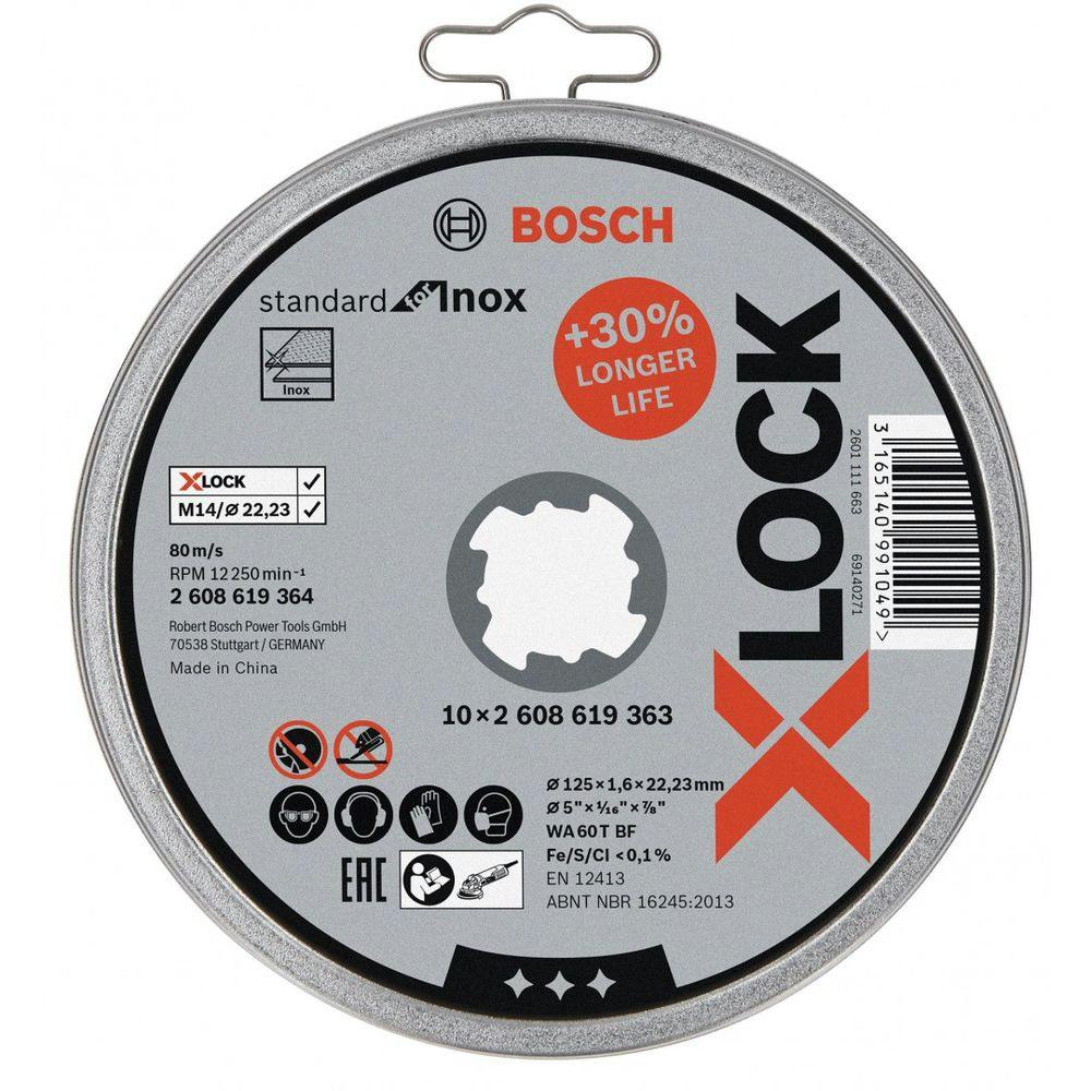 BOSCH X-LOCK 切断砥石スタンダード ステンレス用125x1.6 2608619364 グラインダーパーツ BOSCH X-LOCK 切断砥石スタンダード ステンレス用125x1.6 2608619364 グラインダーパーツ