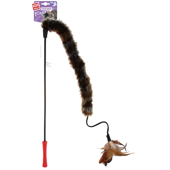 GiGwi キティーティーザーテール&フェザー GW7014 猫じゃらし じゃらし棒 0846295070140【別送品】