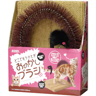 CT-277どこでもツメとぎおめかしブラシ 麻縄 カーペット おもちゃ付き 4906456548133【別送品】