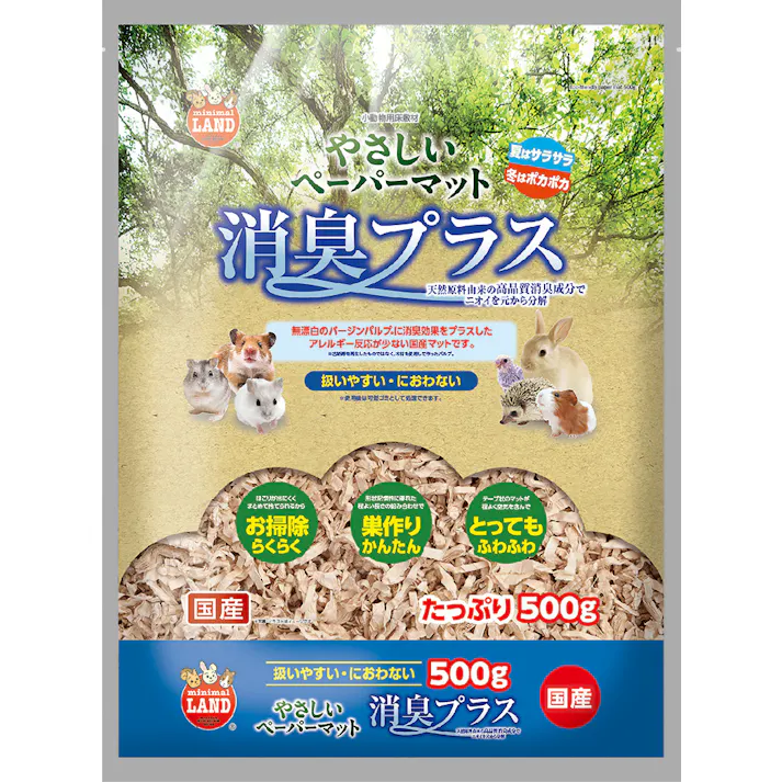 ML-433やさしいペーパーマット消臭プラス500g 鳥小動物 器具 床材 4906456577270【別送品】