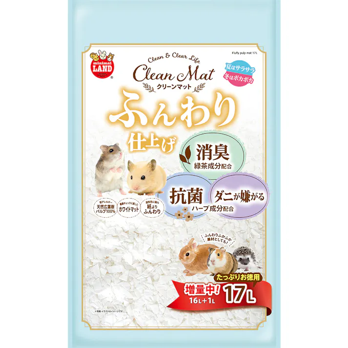 ML-446 クリーンマット ふんわり仕上げ お徳用 16L 鳥小動物 器具 床材 4906456577683【別送品】