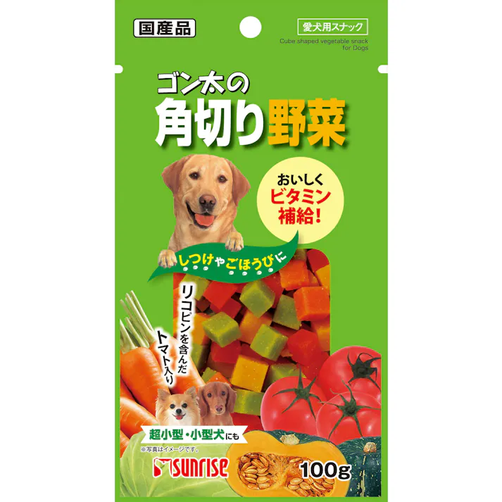 ゴン太の角切り 野菜入り 100G 犬おやつ VEG-100【別送品】