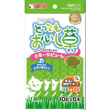  マルカン サンライズ ニャン太のとってもおいし草   とろ~りピューレ 10gx6本 おやつ(犬・猫) 4973321936753【別送品】