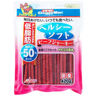 ヘルシーソフトビーフジャーキー420g おやつ(犬・猫) ご褒美用 4976555819557【別送品】