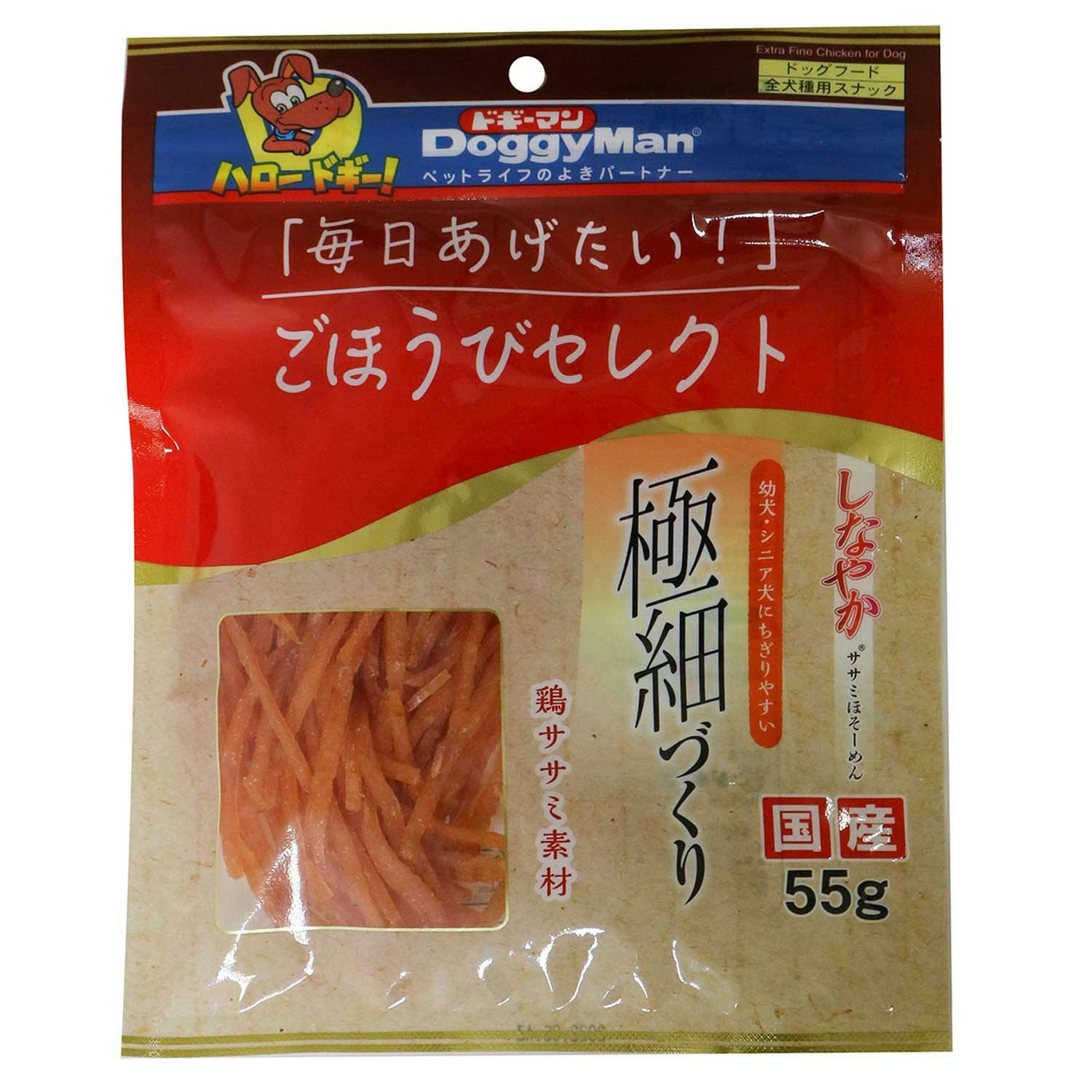 ドギーマンハヤシ ごほうびセレクト しなやかササミほそーめん55g おやつ(犬・猫) 4976555824421 ふりかけ・その他おやつ ドギーマンハヤシ ごほうびセレクト しなやかササミほそーめん55g おやつ(犬・猫) 4976555824421 ふりかけ・その他おやつ