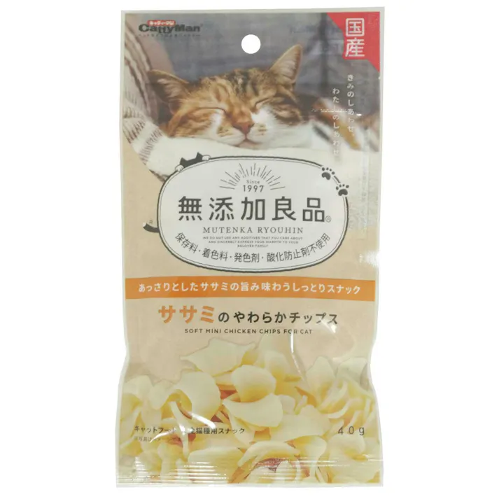 無添加良品 ササミのやわらかチップス40g おやつ(犬・猫) ご褒美用 4976555826517【別送品】