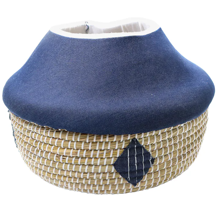 にゃんこのデニムちぐら テントバスケット スタイリッシュ 通気性 保温性 4976555879308【別送品】