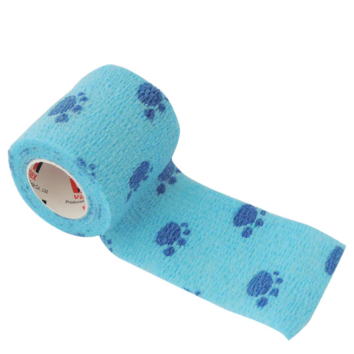 Vantex ペット用クイックテープ50mm×3m ブルー 介護用 包帯 包帯 通気性 4981915670198【別送品】