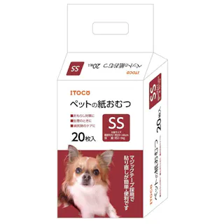 ペットの紙おむつ SS 20枚 犬用おむつ テープ式 4906295068458【別送品】