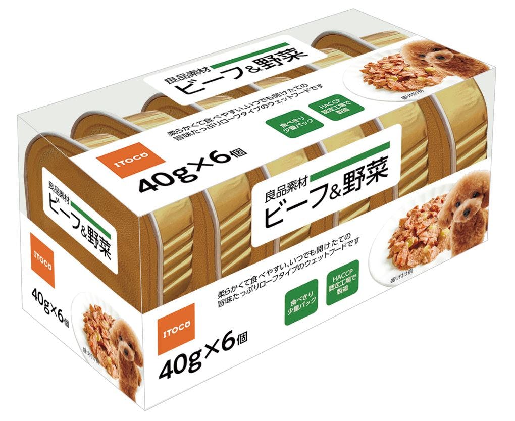 良品素材アルミトレイ ビーフ＆野菜 40G×6P 4906295075128【別送品