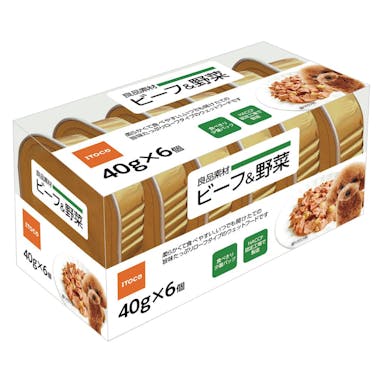 良品素材アルミトレイ　ビーフ＆野菜　40G×6P 4906295075128【別送品】