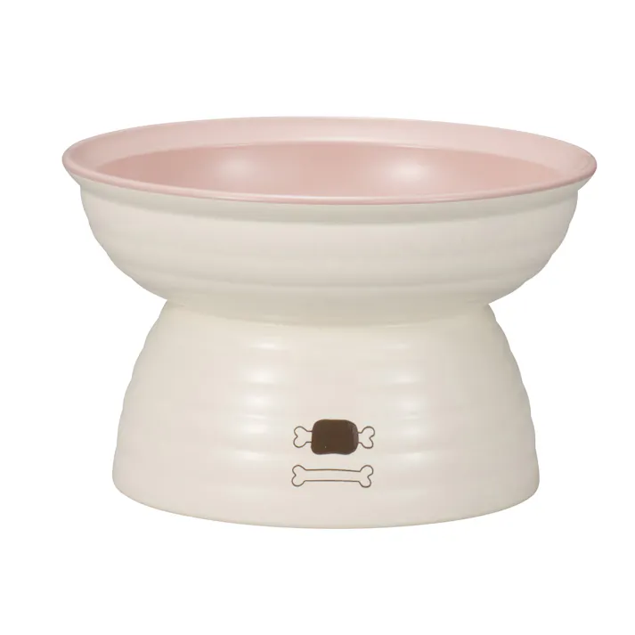 みやわん MIYAWAN脚付きフードボウル235WH×PK 4512951600643【別送品】