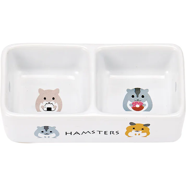 ミニマルランド ハムちゃんのダブル食器 小動物用品 小動物用食器 4906456569381【別送品】