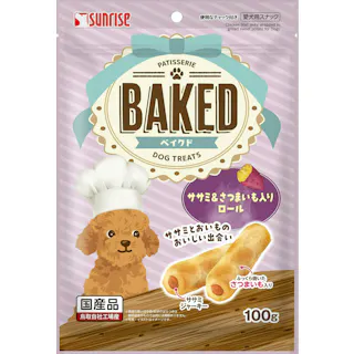 BAKED ササミ&さつまいも入りロール 100g ご褒美用 4973321945311【別送品】