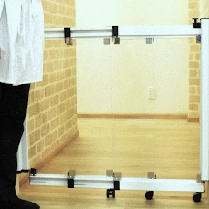 ドギーフェンス 3枚仕様 ホワイト 強化ガラス ペットフェンス 4989247560026【別送品】