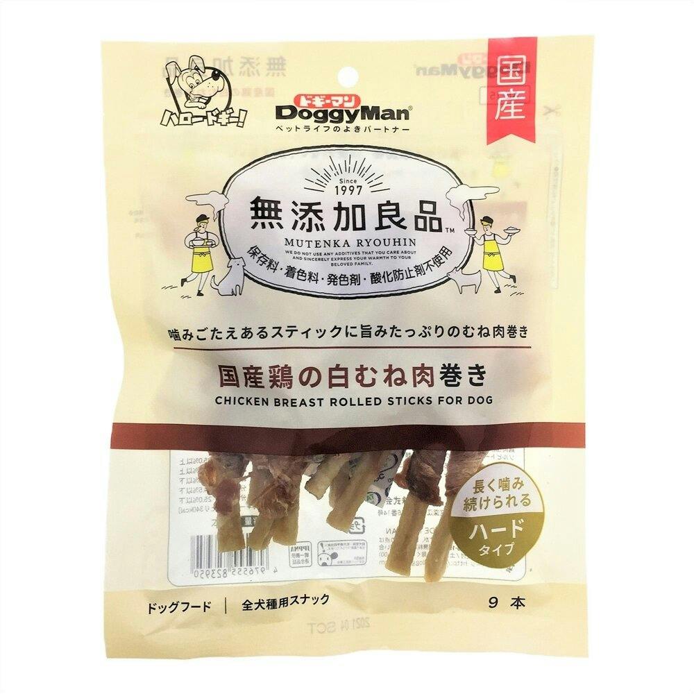 ドギーマン 無添加良品 国産鶏の白むね肉巻 9本(1ケース36個入)4970096931143 素材(お肉・魚)おやつ ドギーマン 無添加良品 国産鶏の白むね肉巻 9本(1ケース36個入)4970096931143 素材(お肉・魚)おやつ