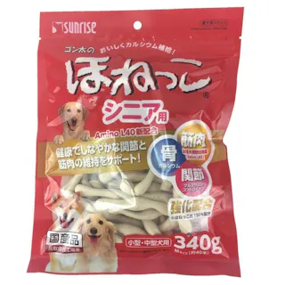 【ケース販売】サンライズ ゴン太のほねっこシニア M 340G(1ケース24個入) ご褒美用 4970096931204【別送品】