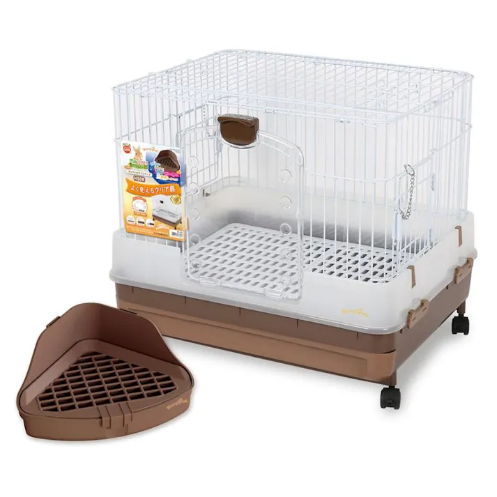 ミニマルランド うさぎのカンタンおそうじケージH50B 三角形トイレセット ラビットケージ お掃除簡単 4906456578161【別送品】