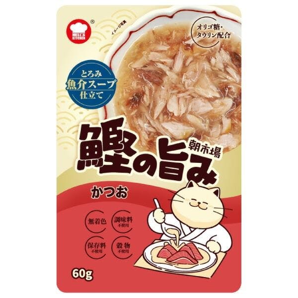 F&Bell HELL'S KITCHEN 朝市場 魚介スープかつお60g(1ケース96個入り) 4970096931747 犬用ウェットフード(パウチ) F&Bell HELL'S KITCHEN 朝市場 魚介スープかつお60g(1ケース96個入り) 4970096931747 犬用ウェットフード(パウチ)