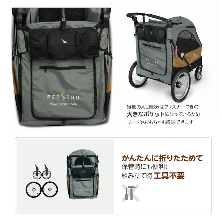 4輪バギー SliverWing ペットキャリー 通気性 折りたためる ペット用バギー 4995723703436【別送品】