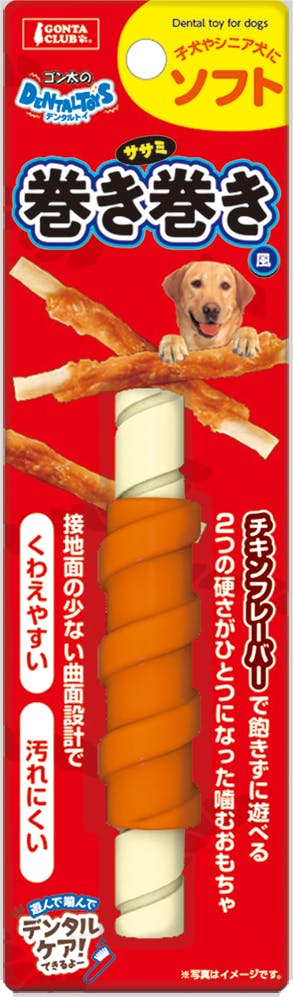 マルカン ゴン太のデンタルトイササミ巻き巻き風ソフト 4906456577416 デンタル玩具 マルカン ゴン太のデンタルトイササミ巻き巻き風ソフト 4906456577416 デンタル玩具