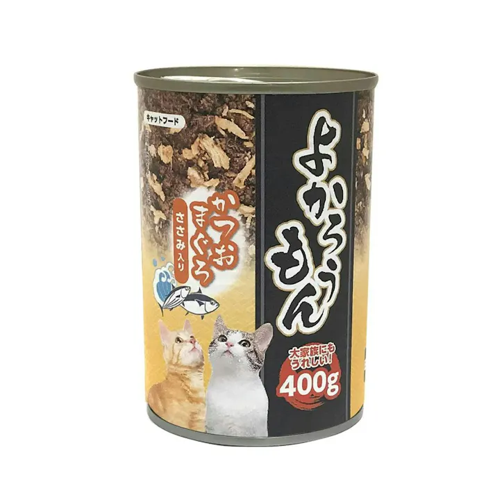 【ケース販売】よかろうもん かつおまぐろ ささみ入り400g(1ケース24個入) 大容量缶詰 多頭飼い 4970096931938【別送品】