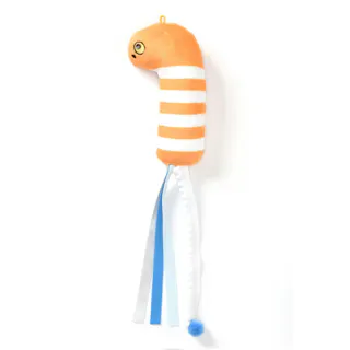 SOLGRA ひらひらニシキアナゴ F Orange 音鳴り 猫おもちゃ 4573460318009【別送品】