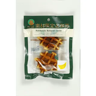 北海道厳選素材 手造りワッフル バナナ味 ご褒美用 国産おやつ 4580113193593【別送品】