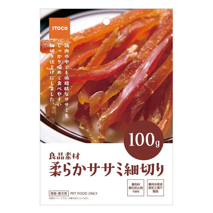 良品素材 柔らかササミ細切り100g 4906295073414【別送品】