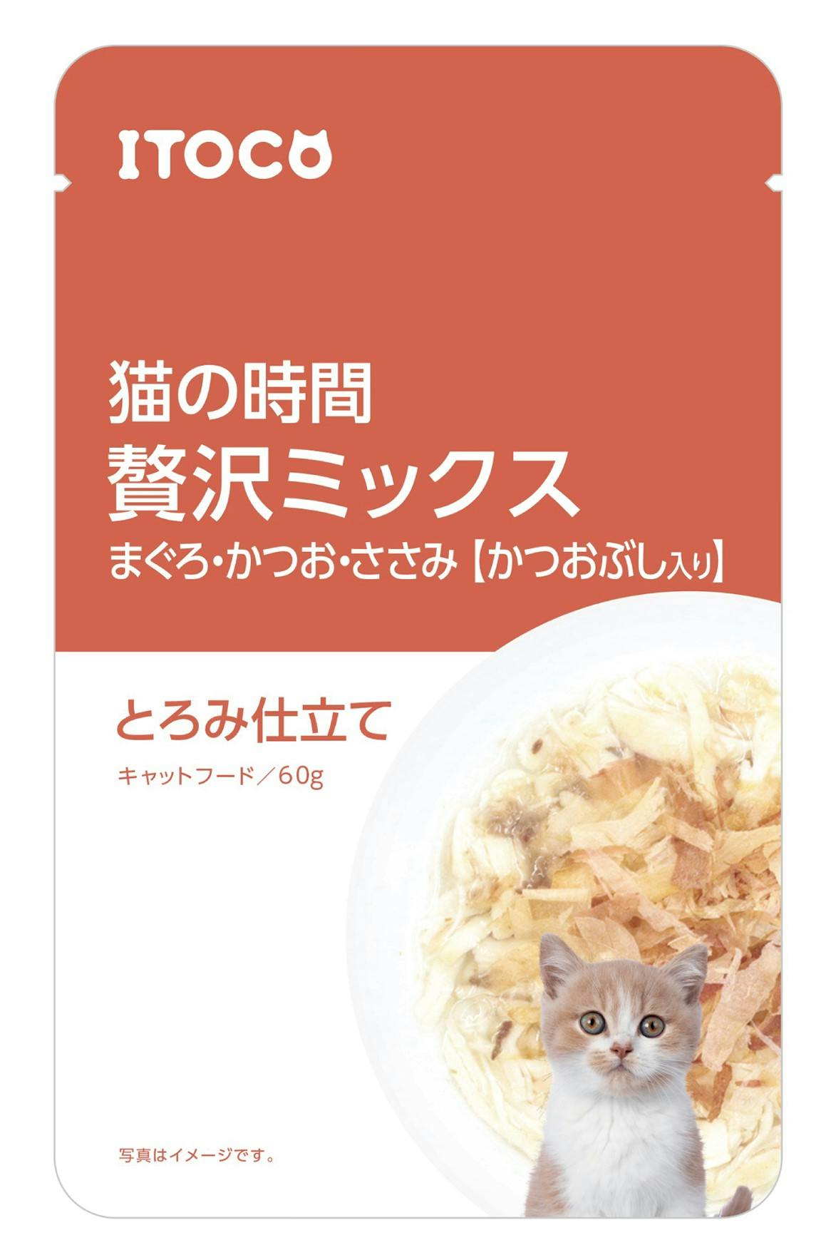 猫の時間 贅沢ミックス まぐろ・かつお・ささみ かつおぶし入り60g 4906295075814 猫用ウェットフード(パウチ) 猫の時間 贅沢ミックス まぐろ・かつお・ささみ かつおぶし入り60g 4906295075814 猫用ウェットフード(パウチ)