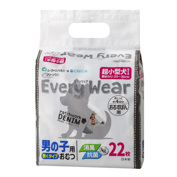 クリーンワン エブリウェア おるすばん用 超小型犬サイズ 22枚 4990968518746【別送品】