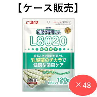 【ケース販売】ゴン太の歯磨き専用ガムSSサイズ L8020乳酸菌入り クロロフィル入り 120g (1ケース48個入り) ガム デンタルケア 4973321945700【別送品】